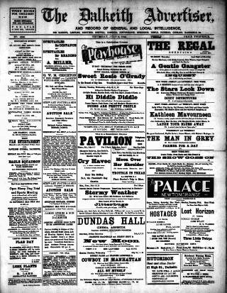cover page of Dalkeith Advertiser published on July 6, 1944