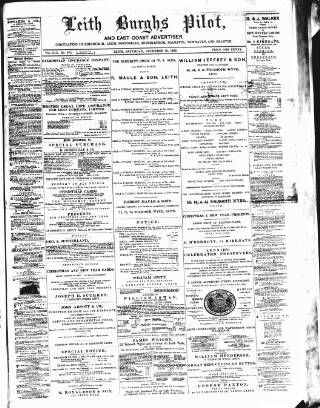 cover page of Leith Burghs Pilot published on December 30, 1882