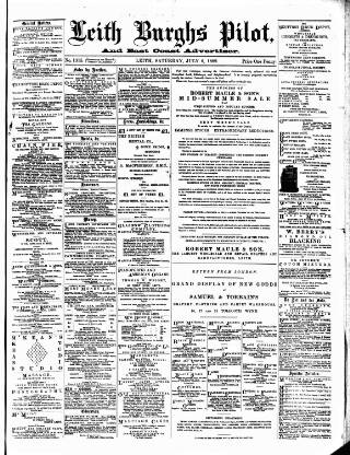 cover page of Leith Burghs Pilot published on July 6, 1889