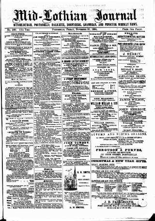 cover page of Mid-Lothian Journal published on November 30, 1894