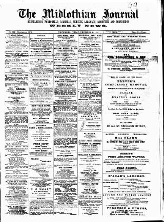 cover page of Mid-Lothian Journal published on December 30, 1898