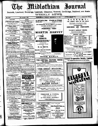 cover page of Mid-Lothian Journal published on September 18, 1931