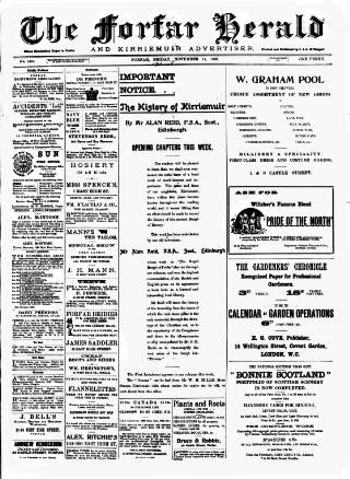 cover page of Forfar Herald published on November 15, 1907