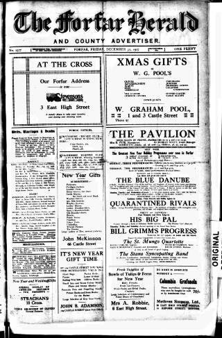cover page of Forfar Herald published on December 30, 1927