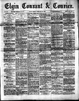 cover page of Elgin Courant and Morayshire Advertiser published on February 28, 1890