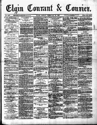 cover page of Elgin Courant and Morayshire Advertiser published on February 28, 1896