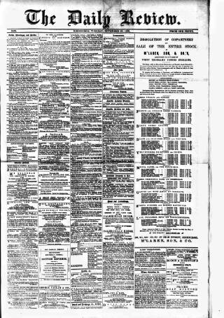 cover page of Daily Review (Edinburgh) published on November 30, 1880