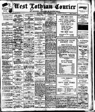 cover page of West Lothian Courier published on November 30, 1934