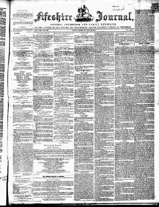 cover page of Fifeshire Journal published on May 29, 1851