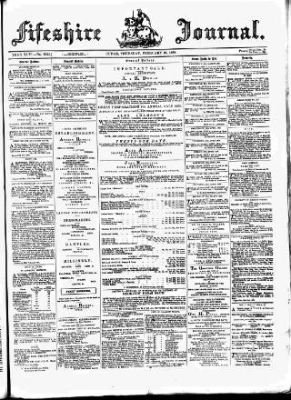 cover page of Fifeshire Journal published on February 28, 1878