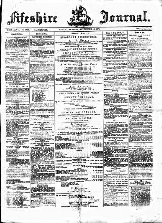 cover page of Fifeshire Journal published on September 18, 1879
