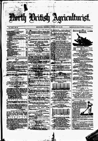 cover page of North British Agriculturist published on May 29, 1872