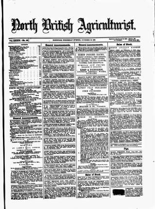cover page of North British Agriculturist published on November 30, 1887