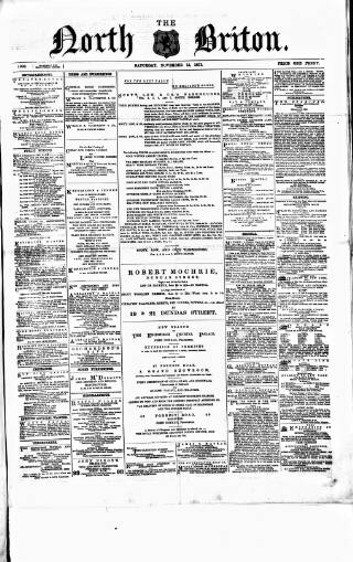 cover page of North Briton published on November 15, 1873