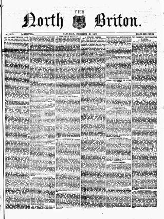 cover page of North Briton published on December 30, 1876