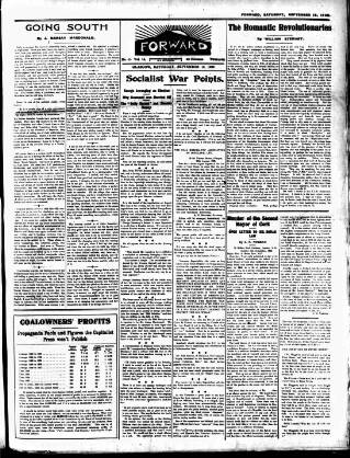cover page of Forward (Glasgow) published on September 18, 1920