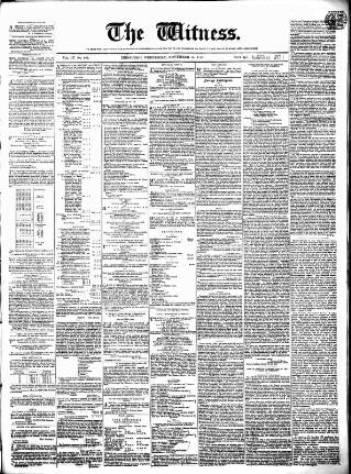 cover page of Witness (Edinburgh) published on November 15, 1843