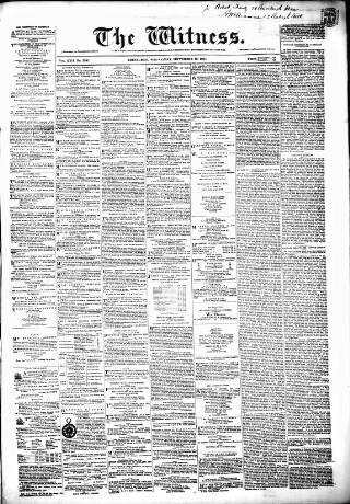 cover page of Witness (Edinburgh) published on September 18, 1861