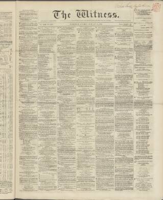 cover page of Witness (Edinburgh) published on February 28, 1863