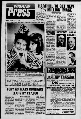 cover page of Wishaw Press published on December 30, 1988