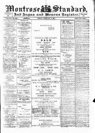 cover page of Montrose Standard published on February 28, 1908