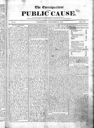 cover page of Public Cause published on November 30, 1814