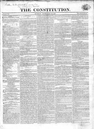 cover page of Constitution (London) published on February 28, 1819