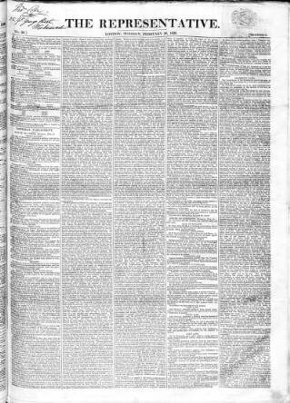cover page of Representative 1826 published on February 28, 1826