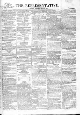cover page of Representative 1826 published on July 6, 1826