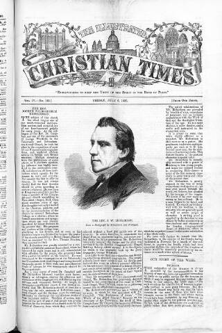 cover page of Christian Times published on July 6, 1866