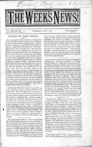 cover page of Brief published on July 2, 1881