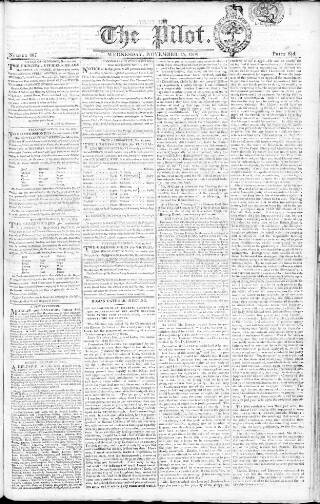 cover page of Pilot (London) published on November 15, 1809