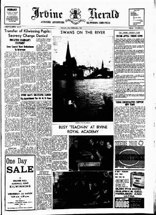 cover page of Irvine Herald published on February 28, 1969