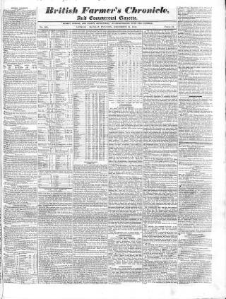 cover page of Fleming's British Farmers' Chronicle published on December 22, 1828