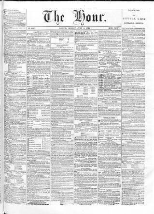 cover page of Hour published on July 6, 1874