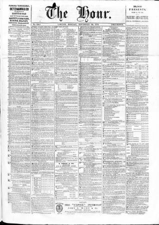 cover page of Hour published on November 30, 1874