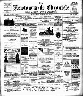 cover page of Newtownards Chronicle & Co. Down Observer published on May 29, 1897