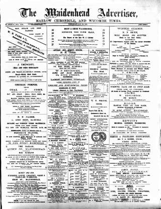 cover page of Maidenhead Advertiser published on November 30, 1881