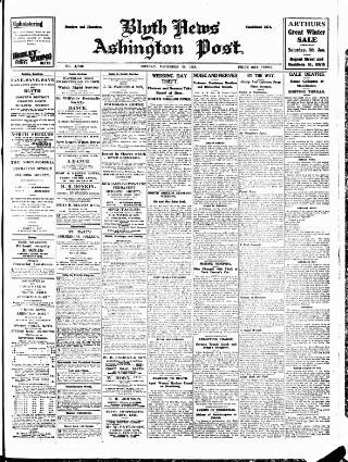 cover page of Blyth News published on December 30, 1929
