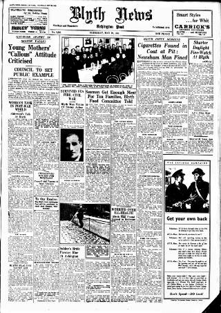 cover page of Blyth News published on May 29, 1941