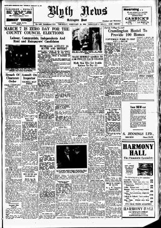 cover page of Blyth News published on February 28, 1946