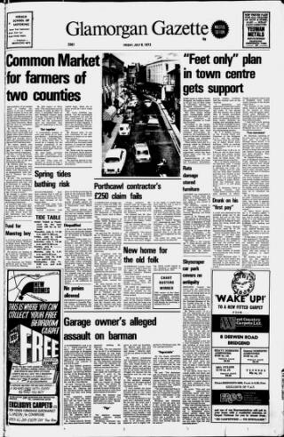 cover page of Glamorgan Gazette published on July 6, 1973