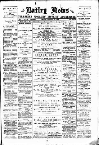 cover page of Batley News published on November 30, 1894