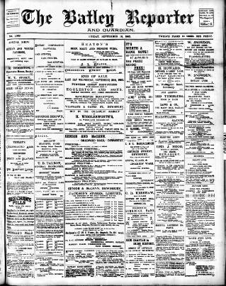 cover page of Batley Reporter and Guardian published on September 18, 1903