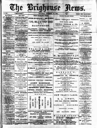 cover page of Brighouse News published on December 30, 1893