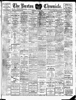 cover page of Burton Chronicle published on July 6, 1911
