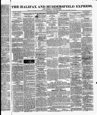 cover page of Halifax Express published on July 6, 1836