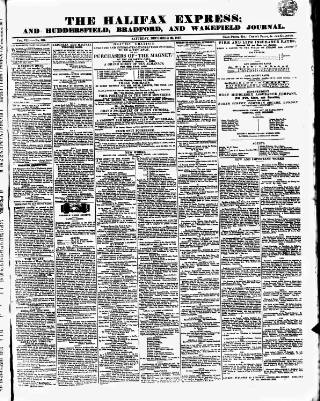 cover page of Halifax Express published on December 30, 1837