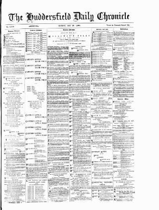 cover page of Huddersfield Daily Chronicle published on May 29, 1893