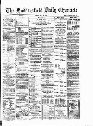 cover page of Huddersfield Daily Chronicle published on July 6, 1894